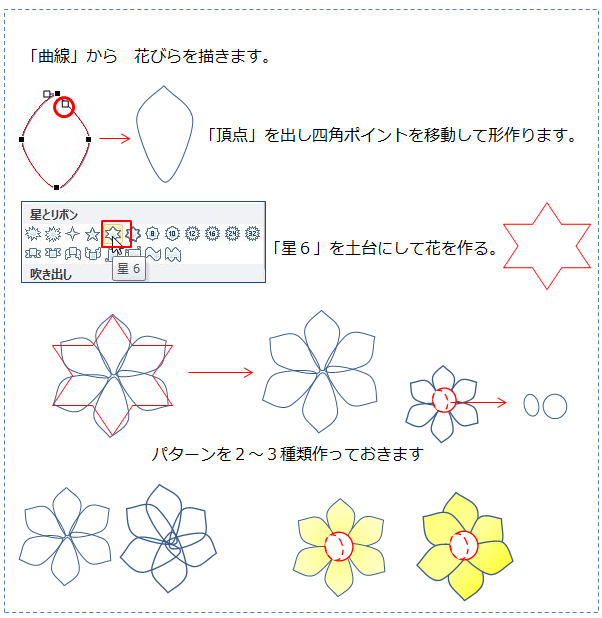 水仙 Officeで描画